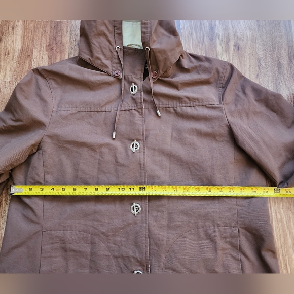 Orvis Trench Coat Rain Jacket Parka Lightweight Brown Womens Size L - Picture 9 of 13